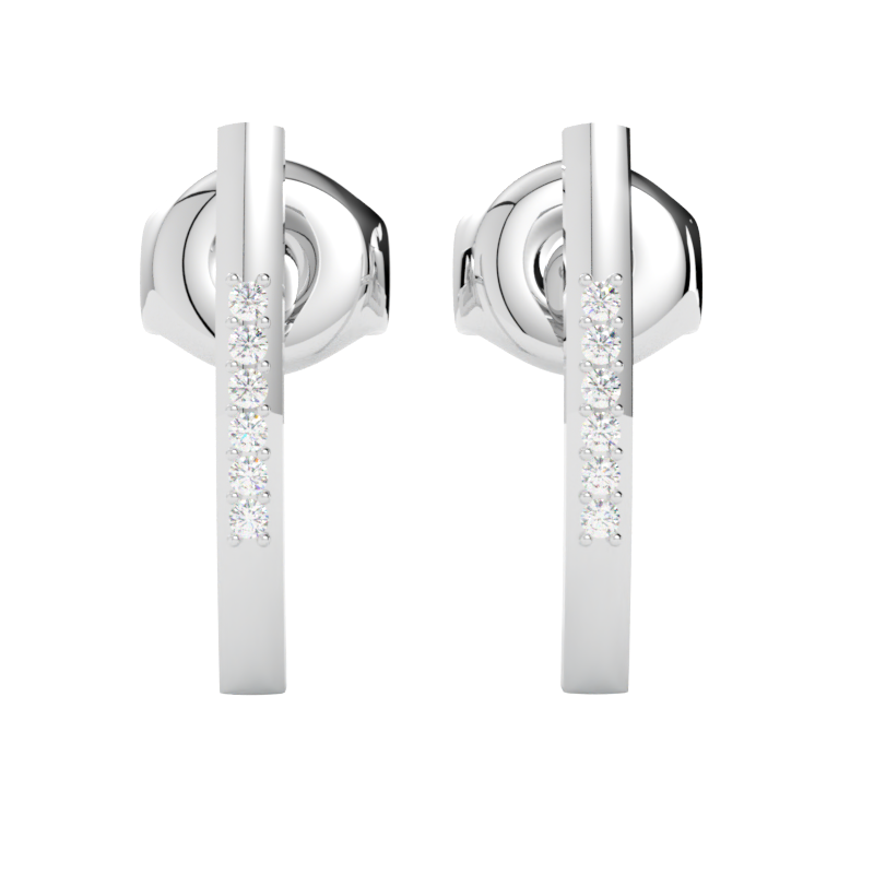 Kolczyki z platyny z diamentami